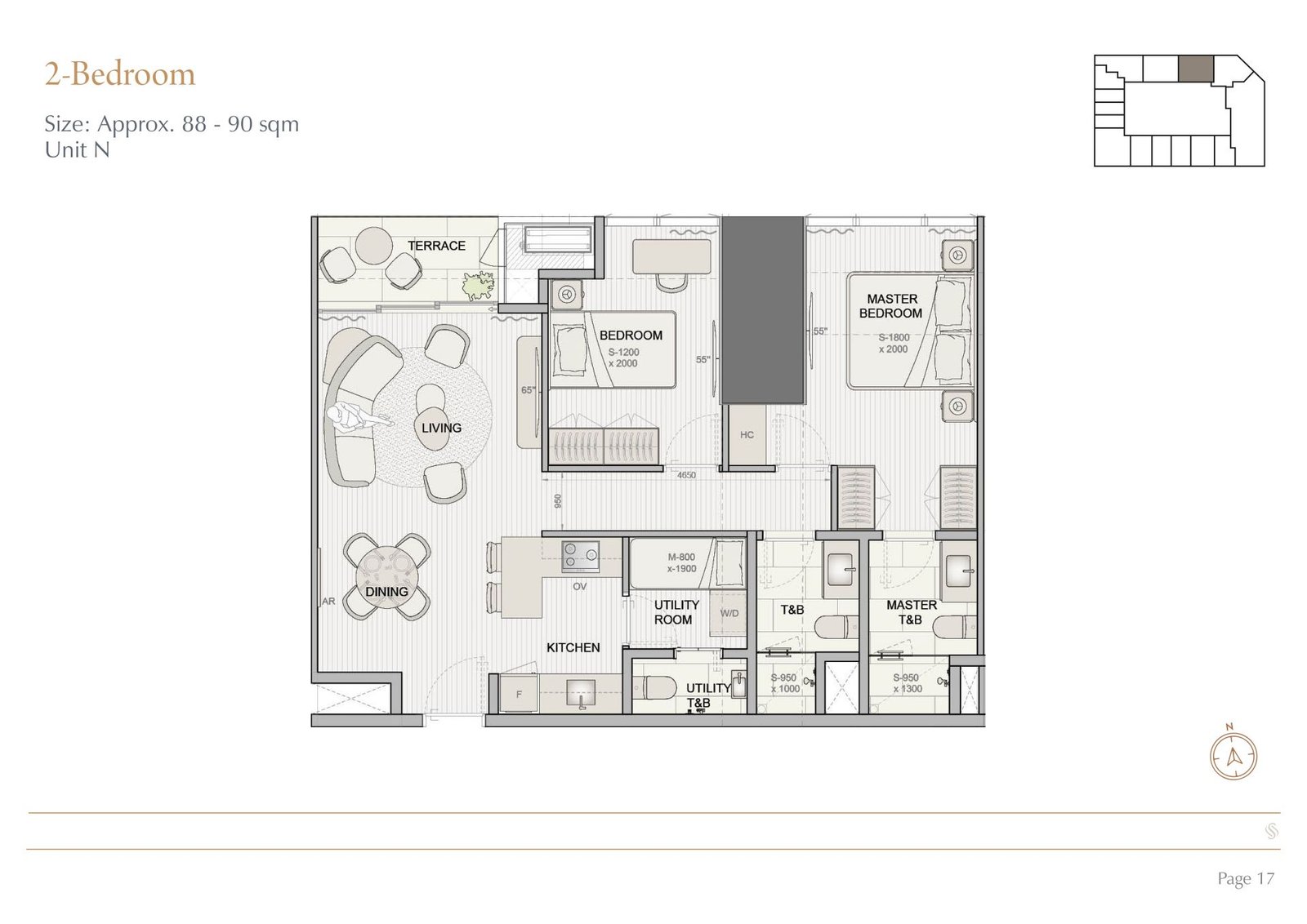 2BR Unit N 88-90 sqm 